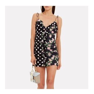 pinko mini dress Mini dress with rose print and bow